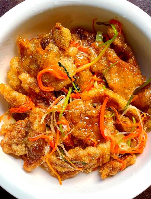 香包肉的做法视频_焦锅酥脆香包肉条的做法_酥脆焦香锅包肉条​